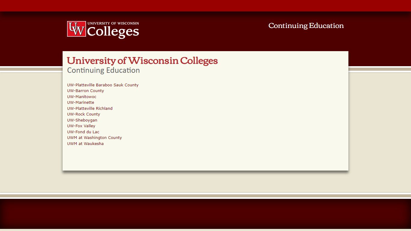 University of Wisconsin Colleges | Continuing Education